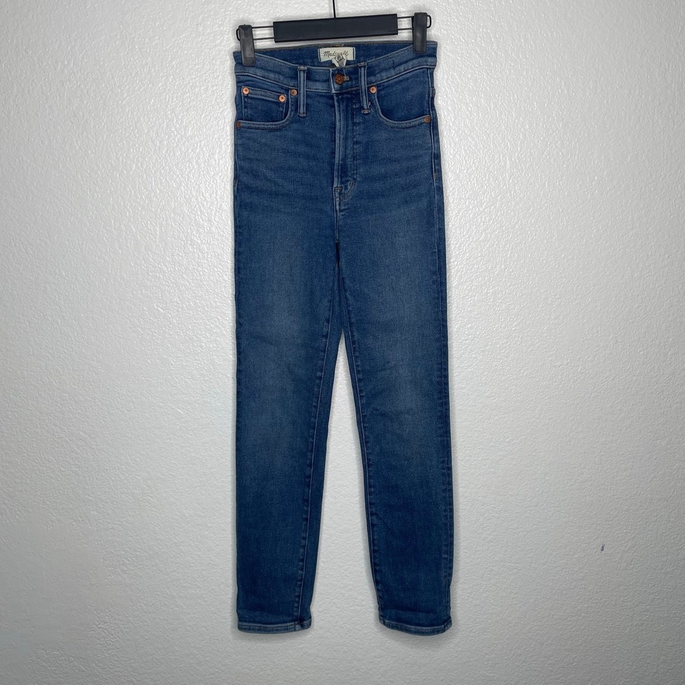 Madewell The Perfect Vintage Jean High Rise Tapered Medium Wash Blue Denim 23